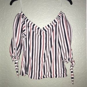 Stripped Off the shoulder shirt